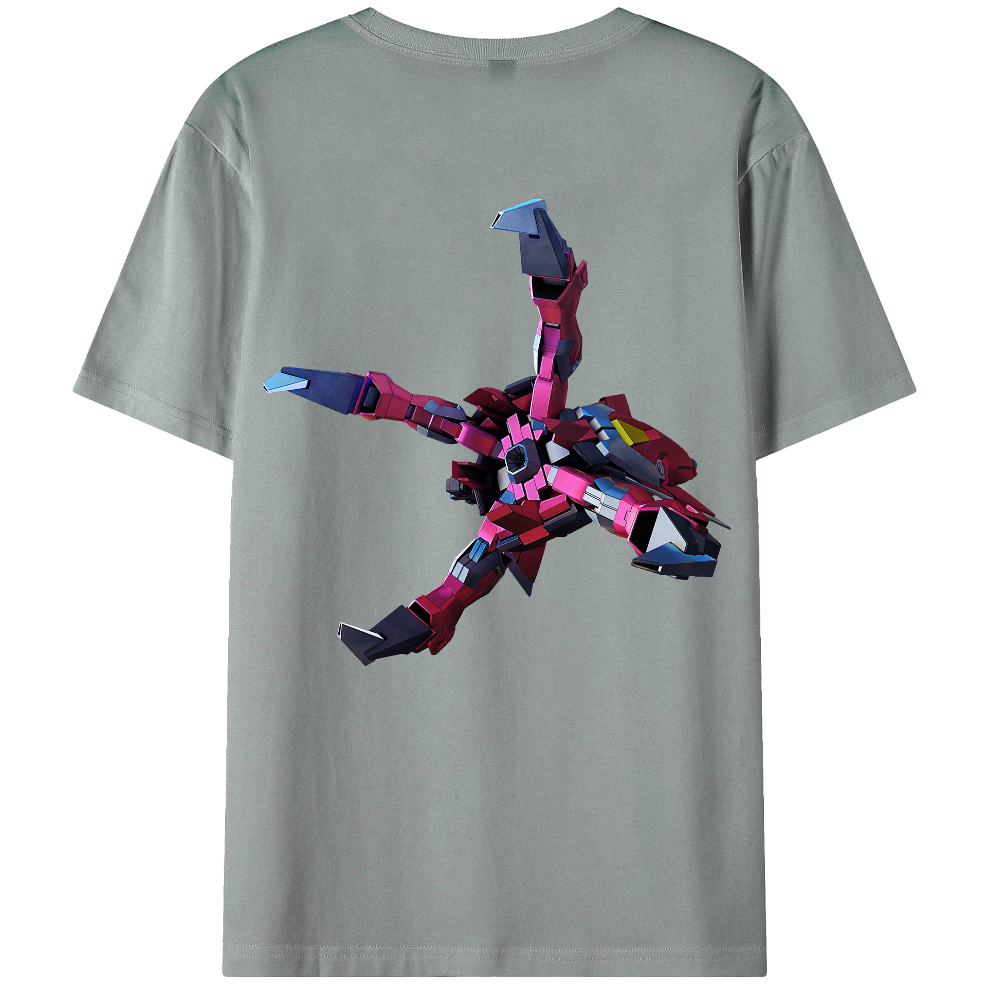 （画像用） 機動戦士ガンダム Mobile Suit Gundam 綿100％ メンズ半袖Tシャツ（バックプリント） 通気性